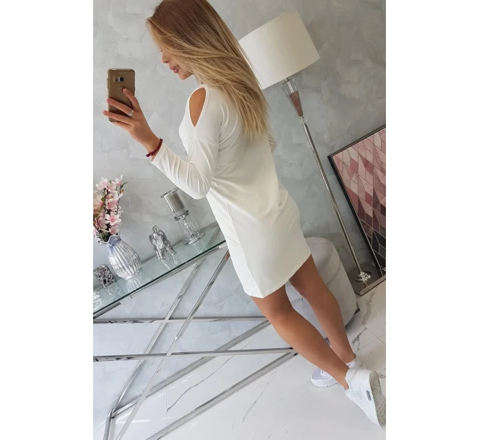 Šaty s grafikou dievčatá v 3D okuliaroch ecru Šaty s grafikou dievčatá v 3D okuliaroch ecru