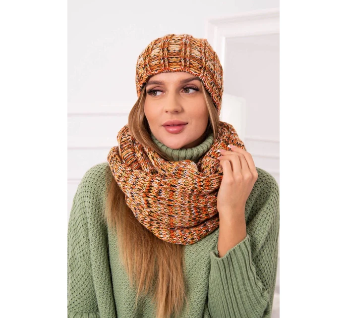 Dámsky fleecový set 4 Seasons K263 camel+red