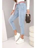 Dámské džíny s vysokým pasem a model 21924561 modré - K-Fashion Dámské džíny s vysokým pasem a model 21924561 modré - K-Fashion