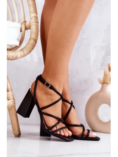 Klasyczne Sandały Na Obcasie Czarne Lucetta