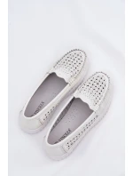 Kožené Dámské Mokasíny S  Bílé model 21691919 - VINCEZA