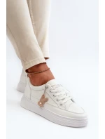Dámské sportovní boty na platformě model 22010082 Bílá - VINCEZA