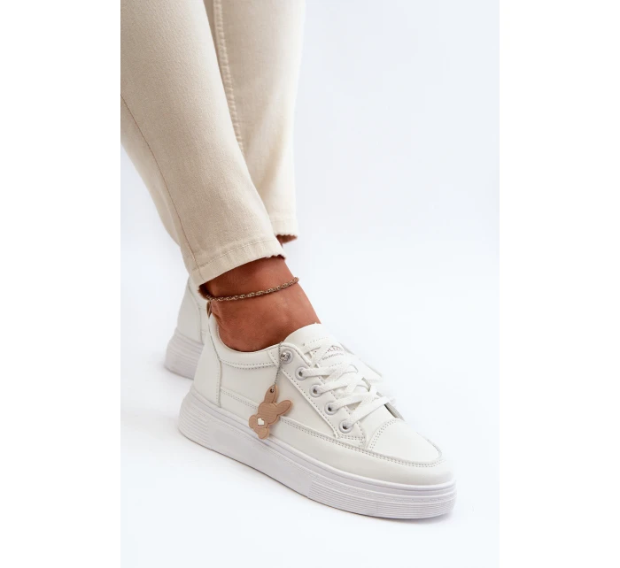 Dámské sportovní boty na platformě model 22010082 Bílá - VINCEZA