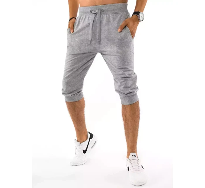 FashionStreet pánske svetlosivé teplákové šortky SX1535