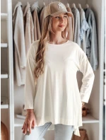 Dámska oversize maslová blúzka s COMFILA ecru FashionStreet RY2787 Dámska oversize maslová blúzka s COMFILA ecru FashionStreet RY2787