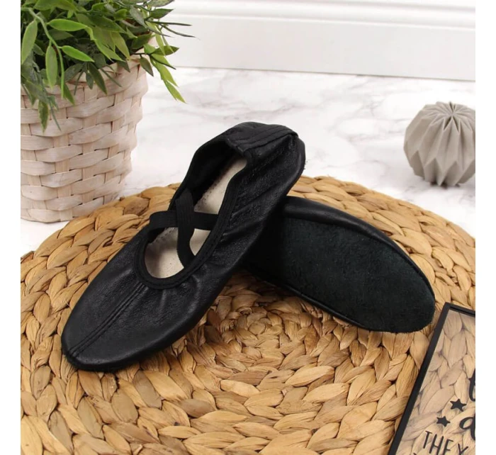 Dívčí kožené baleríny černé model 17296811 - Nazo