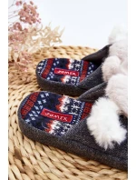 Dziecięce Kapcie Na Grubej Podeszwie z Misiem Szare Dasca Dziecięce Kapcie Na Grubej Podeszwie z Misiem Szare Dasca