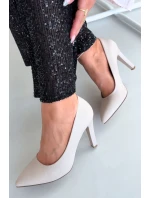 Kožené lodičky Sergio Leone 1446 světle béžové