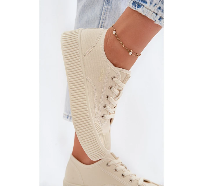 Dámské tenisky na platformě Big Star TT274271 Béžové