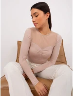 Bluzka RV BZ model 19768918 ciemny bezowy - FPrice Bluzka RV BZ model 19768918 ciemny bezowy - FPrice