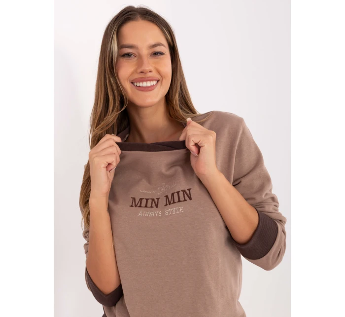 Bluzka RV BZ model 21319933 ciemny bezowy - FPrice Bluzka RV BZ model 21319933 ciemny bezowy - FPrice