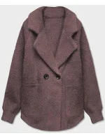 Krátky prehoz cez oblečenie typu alpaka v tmavo kakaovej farbe (CJ65)