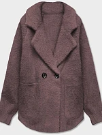 Krátky alpakový prehoz tmavé kakao (CJ65)