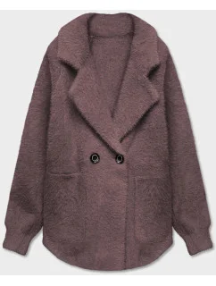 Krátky prehoz cez oblečenie typu alpaka v tmavo kakaovej farbe (CJ65)