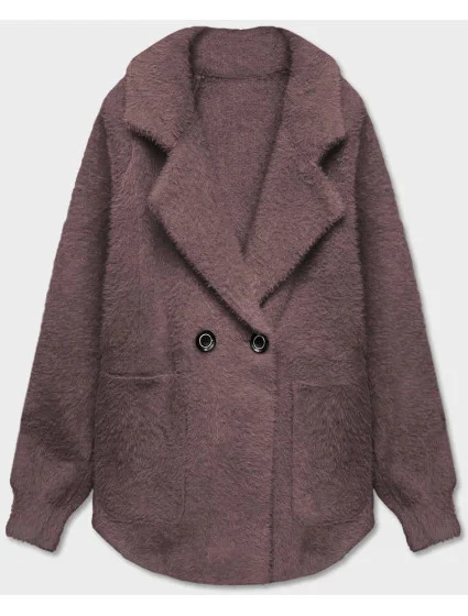 Krátky prehoz cez oblečenie typu alpaka v tmavo kakaovej farbe (CJ65)