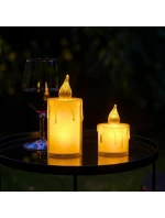 Dekoratívna sviečka 3,5x8 cm zdobená LED Dekoratívna sviečka 3,5x8 cm zdobená LED