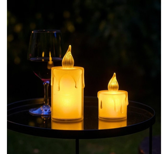 Dekoratívna sviečka 3,5x8 cm zdobená LED Dekoratívna sviečka 3,5x8 cm zdobená LED