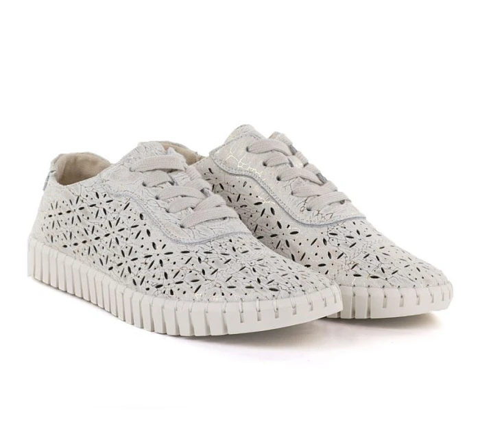 Dámske zlaté ažurové topánky Potocki JE19437