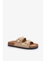 Dámske papuče Fronila so zlatými prackami