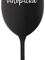 VÍNOPIČKA - čierny pohár na víno 350 ml