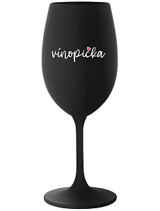 VÍNOPIČKA - čierny pohár na víno 350 ml