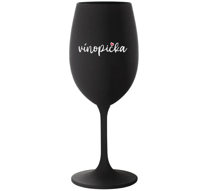 VÍNOPIČKA - čierny pohár na víno 350 ml VÍNOPIČKA - čierny pohár na víno 350 ml