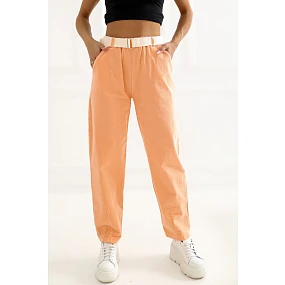 Šnúrové nohavice model 226458 Taliansko Moda Šnúrové nohavice model 226458 Taliansko Moda