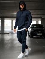 FashionStreet pánske tmavomodré tepláky UX2707 FashionStreet pánske tmavomodré tepláky UX2707