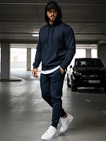 FashionStreet pánske tmavomodré tepláky UX2707