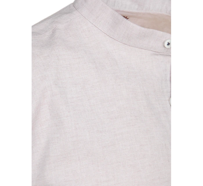 Pánská košile se stojáčkem světle růžová Dstreet model 21989391 - FashionStreet