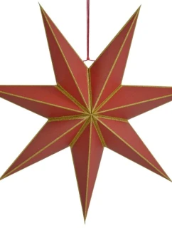 FSC závesný papier DECORATIVE STAR 18x60 cm RED 7 odtieňov MICA