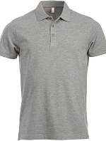 Clique Classic Lincoln S/S Pánske polo z hrubej bavlny 67.8244 šedá melírovaná