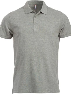 Clique Classic Lincoln S/S Pánske polo z hrubej bavlny 67.8244 šedá melírovaná