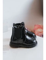 Dětské Lakované zateplené boty černé model 21597431 - Boto Dětské Lakované zateplené boty černé model 21597431 - Boto