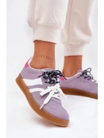 Nízké Dámské Tenisky S Šněrováním Fialové model 21689775 - Boto Nízké Dámské Tenisky S Šněrováním Fialové model 21689775 - Boto