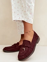 Dámske mokasíny z ekologického semišu v bordovej farbe Raylie