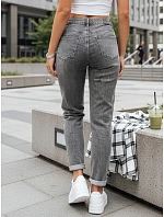 Dámske šedé džínsy mom fit FashionStreet UY2751