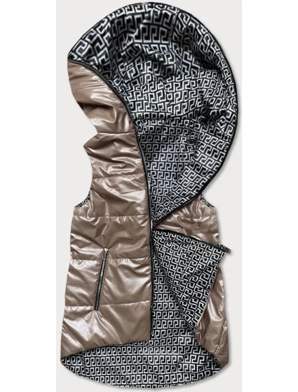 oboustranná dámská vesta v barvě cappuccino model 17189770 - S'WEST oboustranná dámská vesta v barvě cappuccino model 17189770 - S'WEST