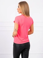 Limitovaná edícia blúzky ružová neón+čierna