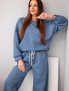 Dámsky set maslová mikina + nohavice denim