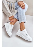 Ocieplane Sneakersy Damskie Big Star MM274616 Białe Ocieplane Sneakersy Damskie Big Star MM274616 Białe