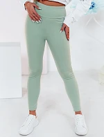 Dámske legíny s vysokým pásom SOFLEGG svetlozelené FashionStreet UY2509