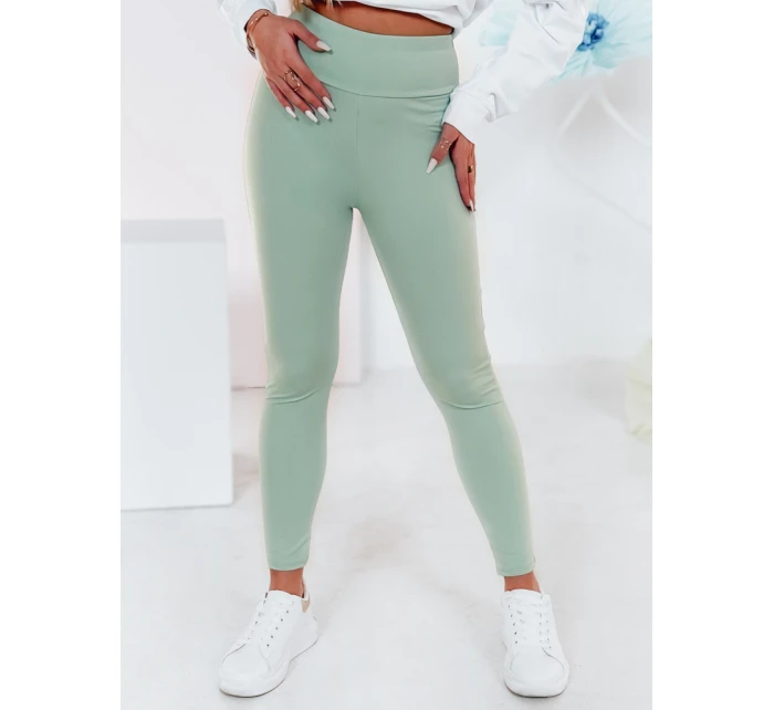 Dámské legíny s vysokým pasem světle zelená model 21985746 - Dstreet