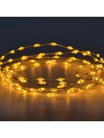 BATÉRIOU OVLÁDANÉ DRÔTENÉ SVETLÁ GIRLANDA 90 VIEDOL TEPLÁ BIELA BLESK LUCA