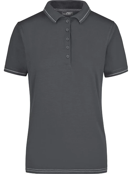 Daiber JN 568 Dámske elastické polo tričko z džerseju 02.0568 grafitová/biela Daiber JN 568 Dámske elastické polo tričko z džerseju 02.0568 grafitová/biela