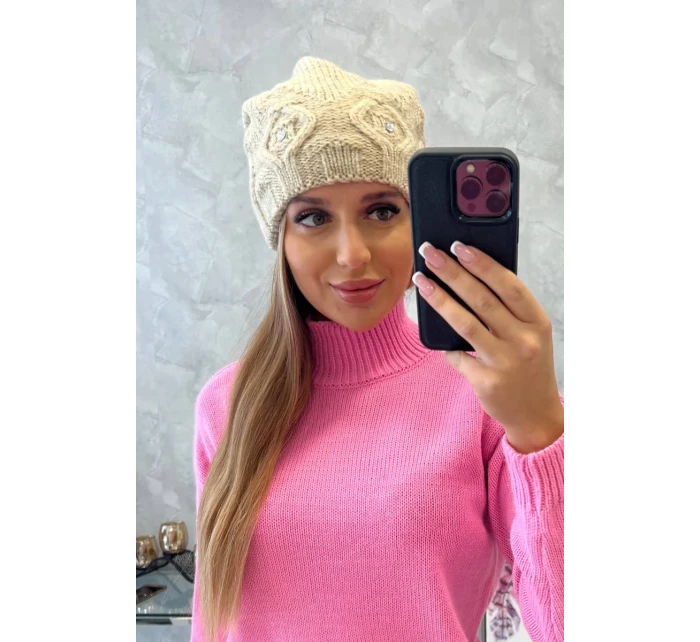 Dámska čiapka Ramona K383 svetlo béžová Dámska čiapka Ramona K383 svetlo béžová