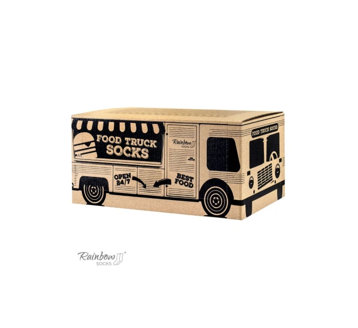 Zestaw Skarpetki Food Truck Socks Box Piwo Burger 3 Pary