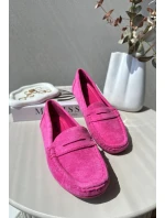 Damskie Zamszowe Mokasyny Różowe Lenvie