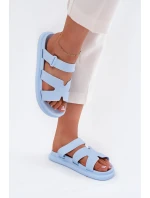 Gumowe Klapki Damskie Z Paskiem Niebieskie Tavirae Gumowe Klapki Damskie Z Paskiem Niebieskie Tavirae