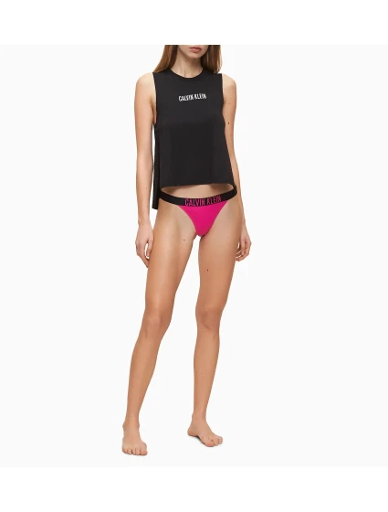 Plážový top KW0KW01009-BEH čierna - Calvin Klein Plážový top KW0KW01009-BEH čierna - Calvin Klein